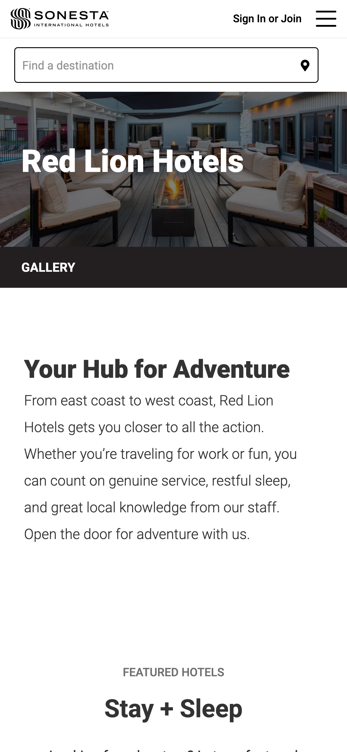Red Lion Hotels mobile