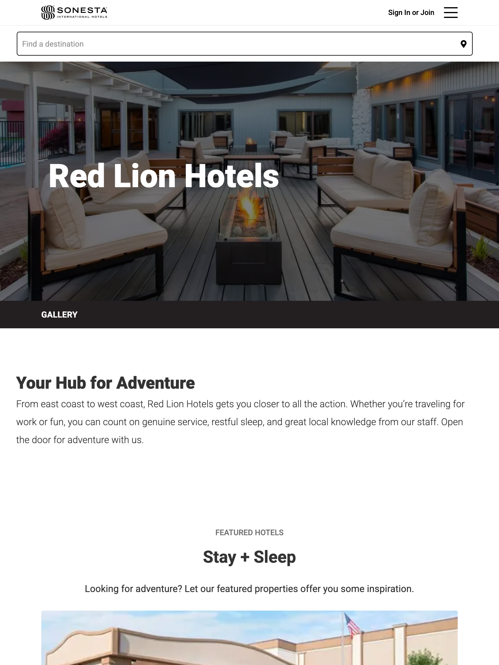 Red Lion Hotels tablet